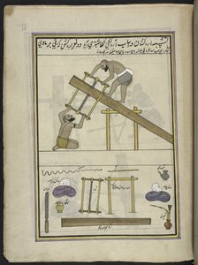 Sawyers,  86 tegninger bundet inn i et bind som viser handel og yrker i Kashmir, håndverkere vises i arbeid med redskaper og utstyr,  Av en Kashmir-kunstner, sannsynligvis i Srinagar, ca. 1850-60 (gouache på papir) av Indian School