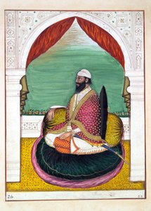 Sirdar Mangal Singh, fra The Kingdom of the Punjab, its Rulers and Chiefs, bind I, et bind på 27 akvarellstudier av en uidentifisert indisk kunstner, ca. 1840 (wc på papir) av Indian School