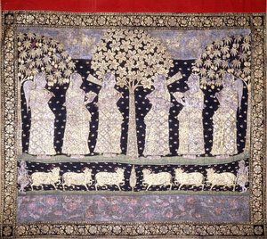 Six Gopis, ca. 1800 av Indian School