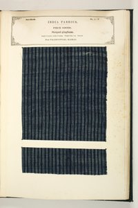 Striped Gingham, Palamcottah, Madras, Piece Goods, fra The Collection of the Textile Manufacturers of India, av John Forbes Watson, utgitt i 1866 av Indian School