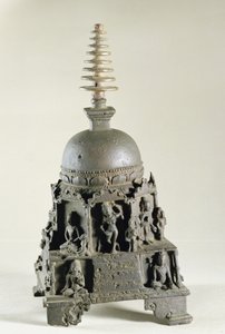 Stupa, Pala, Nalanda, Bihar (bronse) av Indian School
