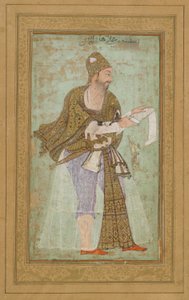 Sultan Ali Adilshah I fra Bijapur, Albumfolio med maleri, ca. 1590 av Indian School