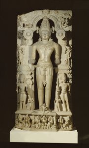 Surya, fra soltempelet i Konarak, Orissa, østlige Ganga-dynastiet (kalkstein) av Indian School