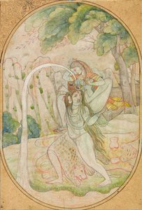 Nedstigningen til Ganges, ca. 1800 av Indian School