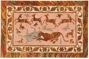 The Tigers Prey, ca. 1650 (ugjennomsiktig wc og gull på papir) av Indian School
