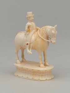 Hvit ridder, sjakkbrikke, India, 1820 ca av Indian School