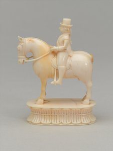 Hvit ridder, sjakkbrikke, India, 1820 ca av Indian School
