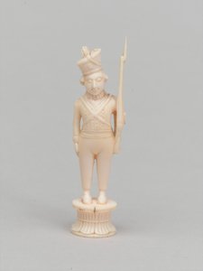 Hvit bonde, sjakkbrikke, India, 1820 ca av Indian School
