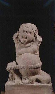 Yaksha, Ahichatra (rød sandstein) av Indian School