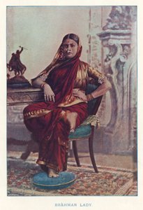 Indiske innfødte: Brahman Lady (farget bilde) av Indian photographer