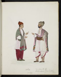 Merchants of Shikarpoor i Sindh (akvarell på papir) av Indo European Indo European