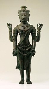 Figur av Vishnu, fra Java (bronse)