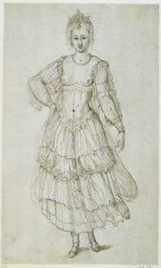 A Daughter of the Morn, ca. 1611 (penn og blekk på papir) av Inigo Jones