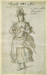 Camilla, ca. 1609 (penn og blekk på papir) av Inigo Jones