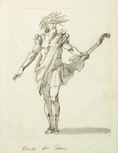 Floods: the Chorus, ca. 1631 (penn og blekk på papir) av Inigo Jones