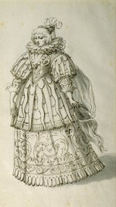 Masquer, ca. 1638 (penn og blekk på papir) av Inigo Jones