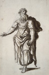Merlin, ca. 1610 (penn og blekk på papir) av Inigo Jones