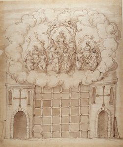 The Release of the Daughters of the Morn, ca. 1611 (penn og blekk på papir) av Inigo Jones