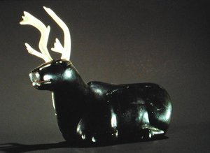Elg, fra Cape Dorset (kleberstein) av Inuit School