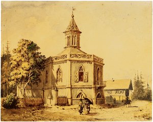 Dairy Farm Pavilion i Pavlovsk-parken av Iosif Ivanovich Charlemagne