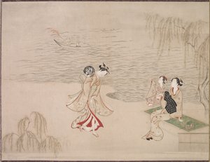 Skjønnheter ved kysten av Ippitsusai Bunchō
