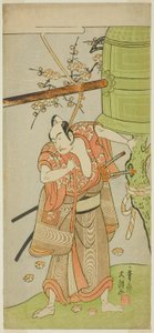 Skuespilleren Ichikawa Yaozo II som Yoshimine no Munesada i stykket Kuni no Hana Ono no Itsumoji, fremført på Nakamura Theatre i den ellevte måneden, 1771 av Ippitsusai Bunchō