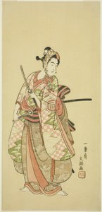 Skuespilleren Sanogawa Ichimatsu II i kostymet til en fasjonabel ung mann (Wakashu)