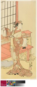 Tee c and r Segawa Kiku no Onna Bra, muligens a s P Hayashi s Ayaori-medlem Te Py Nå i full gang Genji Suehiro av Ippitsusai Bunchō
