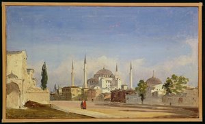 Hagia Sophia, Konstantinopel, 1843 av Ippolito Caffi