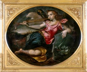Fame, verk av Ippolito Scarsella, også kjent som lo Scarsellino, bevart på Galleria Estense i Modena