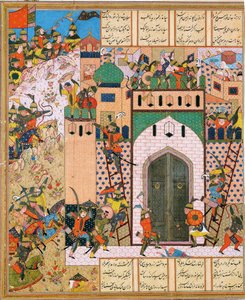 Shah Anushirvan fanger festningen Saqila av Iranian Master