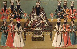 Fath "Ali Shah og hans umiddelbare hoffmenn, ca. 1815