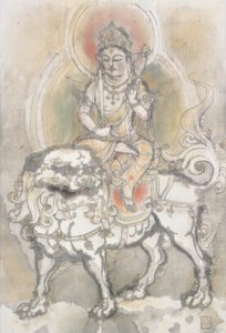 Irie Hako, Manjushri sitter på en løve av Irie Hako