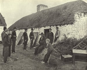 Utkastelsesscene, County Clare (s/hvitt bilde) av Irish Photographer