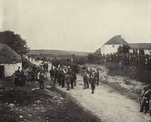 Marching to Evict, Co. Clare (s/hvitt-bilde) av Irish Photographer