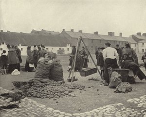 Potetmarkedet, Drogheda (s/hvitt bilde) av Irish Photographer