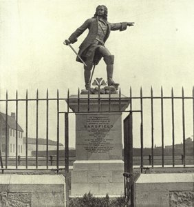 Sarsfield-statuen, Limerick (s/hvitt-bilde) av Irish Photographer