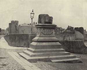 The Treaty Stone, Limerick (s/hvitt bilde) av Irish Photographer