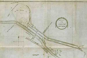 Et kart over byen Antrim, plate fra "Memoirs of the Different Rebellions in Ireland" av Sir Richard Musgrave, pub. 1801 (gravering) (se 123756 for forklaring) av Irish School