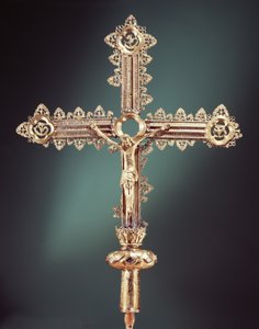 Prosesjonskors, Ballymacasey, County Kerry, 1479 (forgylt sølv) av Irish School
