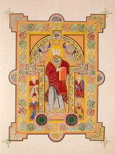 Saint Matthew, fra en faksimilekopi av Book of Kells, pub. av Day & Son