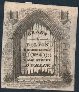 Trade card, Grant & Bolton av Irish School