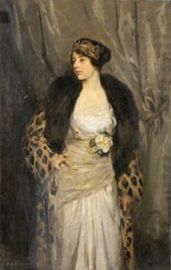 Gladys Wiles i en leopardfrakk (Leopardfrakken)