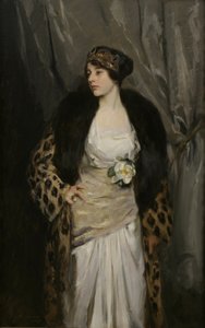 Gladys Wiles i en leopardfrakk (Leopardfrakken)