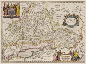 Kart over Sør-Russland Fra: Nordlige og østlige deler, 1664 av Isaac Abrahamsz. Massa