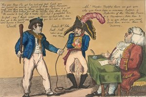 Bleier på slep, 1803 (håndfarget etsning) av Isaac Cruikshank