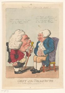 Spotprent op de dorpsarts, 1799 Ghost of the Village Doctor! (tittel på objekt) Familiar Ghosts (serietittel på objekt)