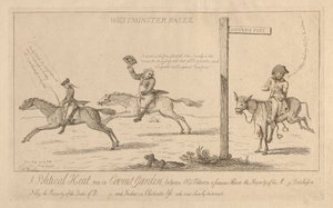 Westminster Races, A Political Heat Run i Convent Garden av Isaac Cruikshank