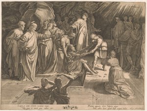 Oppdragelse av Lasarus av Isaac Duchemin