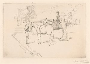 Amazon med ledsager av Isaac Israels (signed by artist)